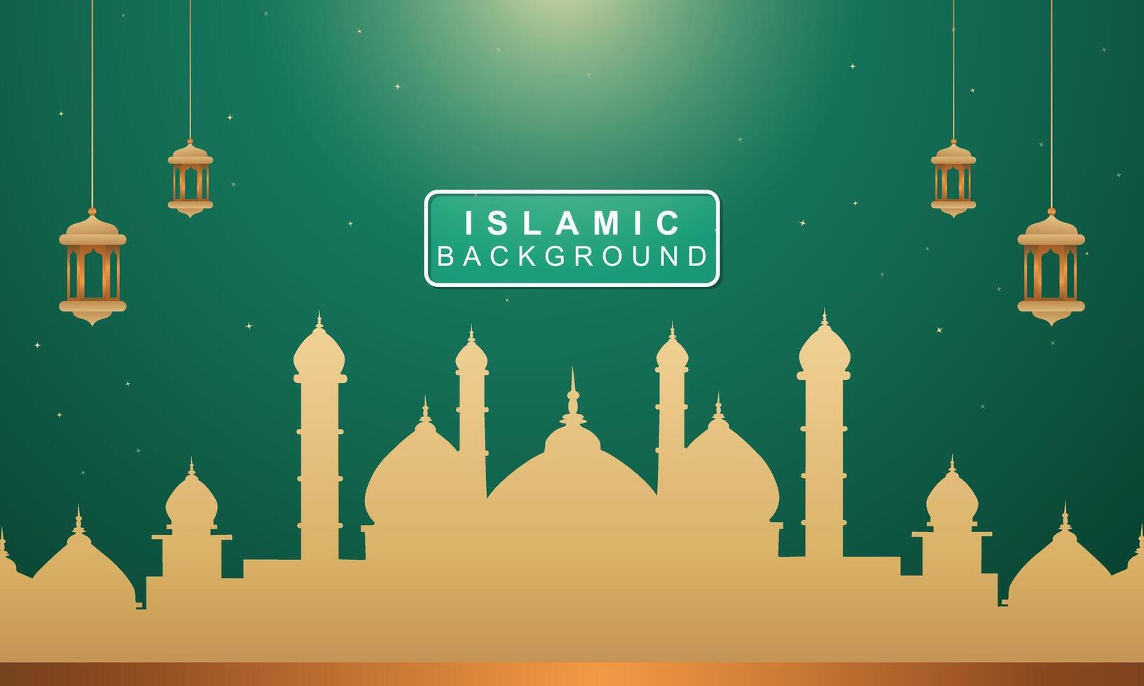 Blank gradient islamic day celebration background vector