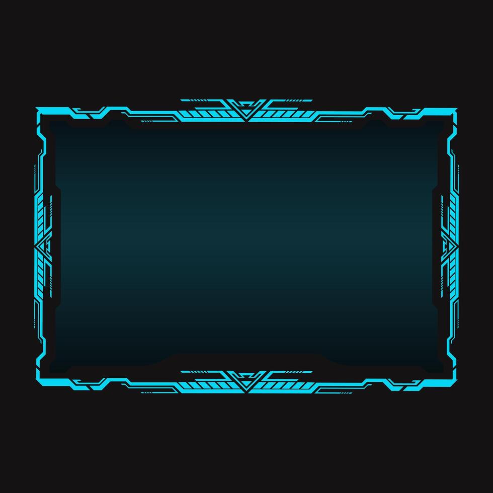 Futuristic style digital technology hud frame vector