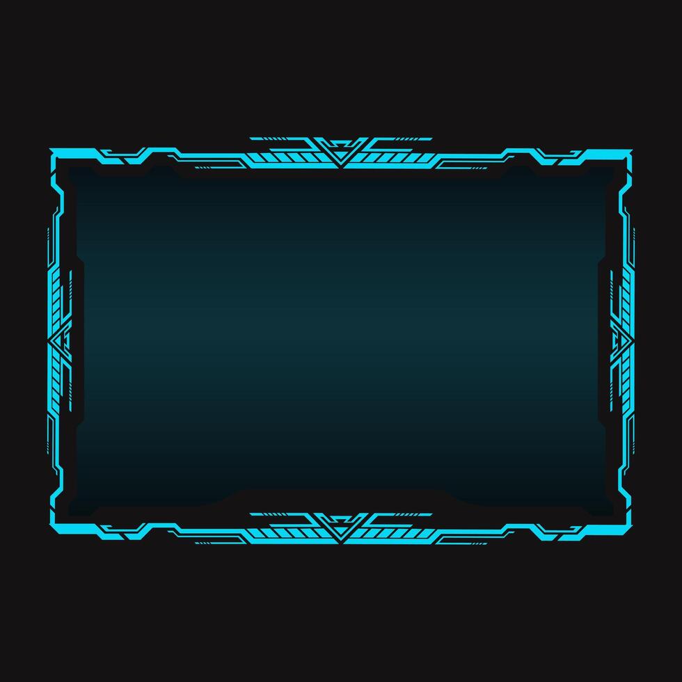 Futuristic style digital technology hud frame vector