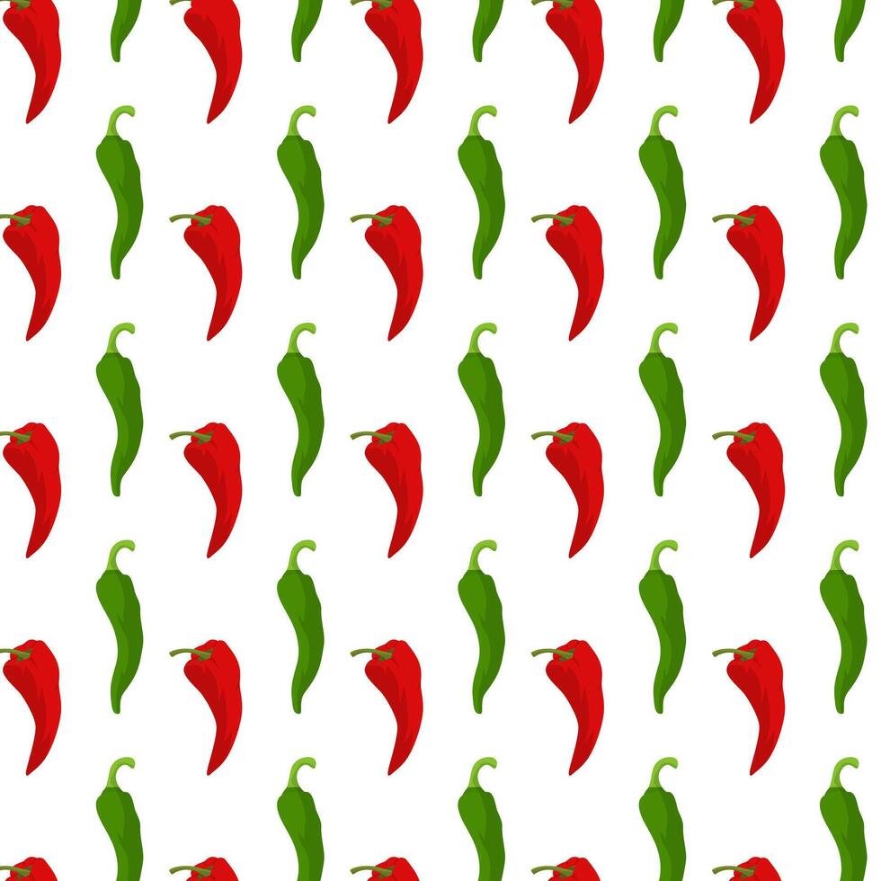 Chili pattern background, vector illustration