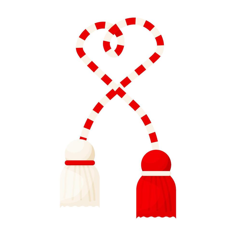 martisor mascot. traditional accessory for celebrating early spring in Romania and Moldova. Vector