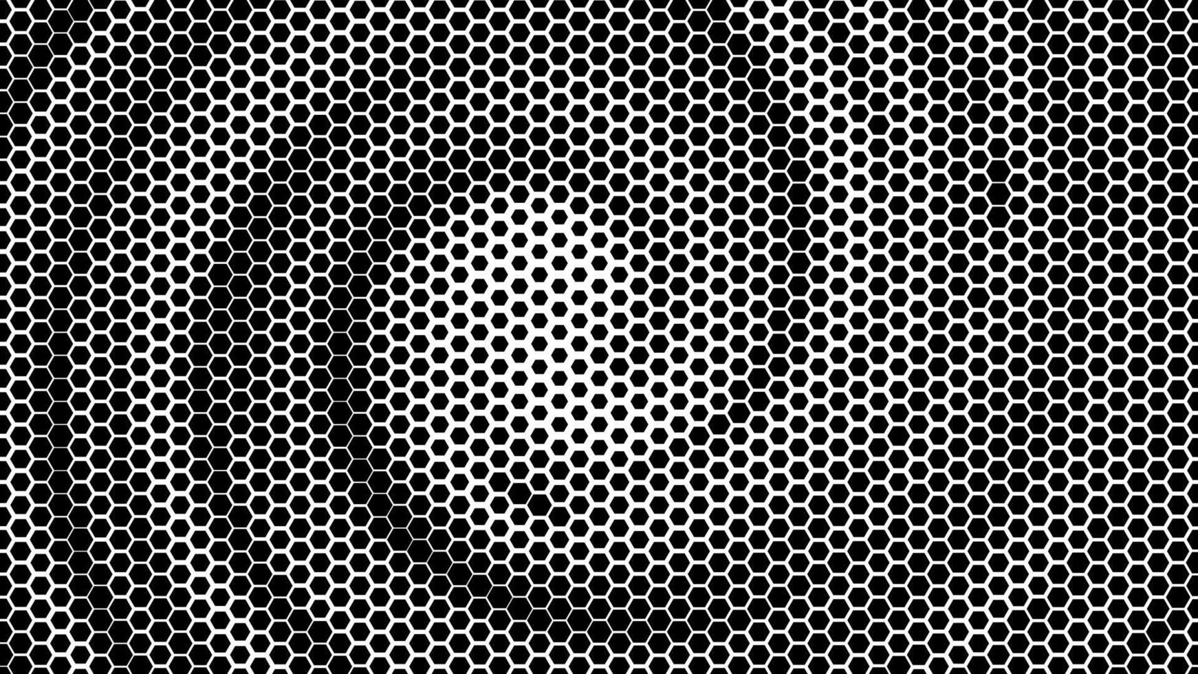 hexagonal geométrico remolino antecedentes. trama de semitonos hexágono formas tecnología antecedentes. resumen geométrico arremolinándose modelo. hexágono sombra degradado con hexagonal modelo. vector ilustración.