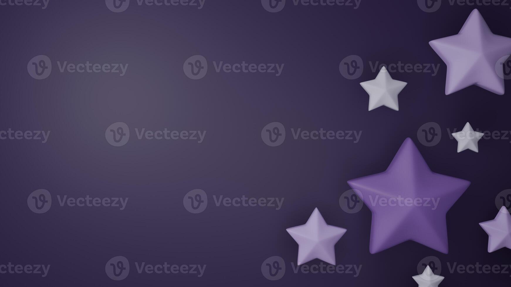 3D Rendering Sweet dreams background purple and stars minimal wallpaper photo