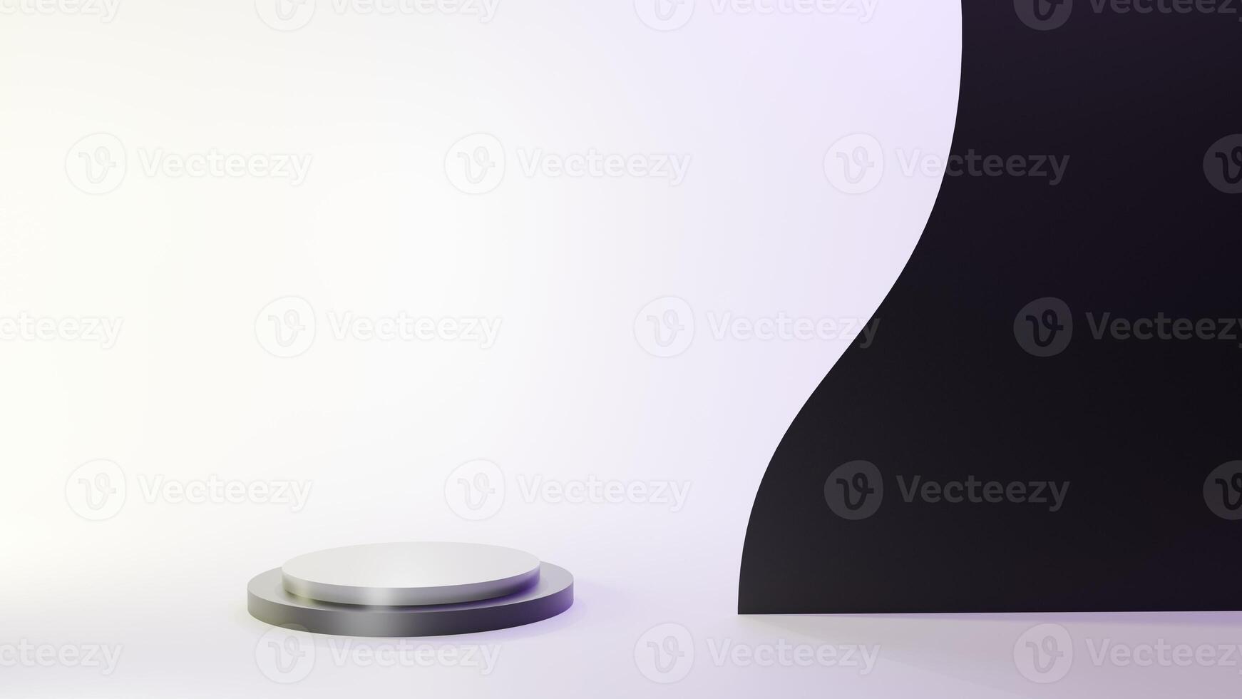 3D Rendering abstract white background with podium photo