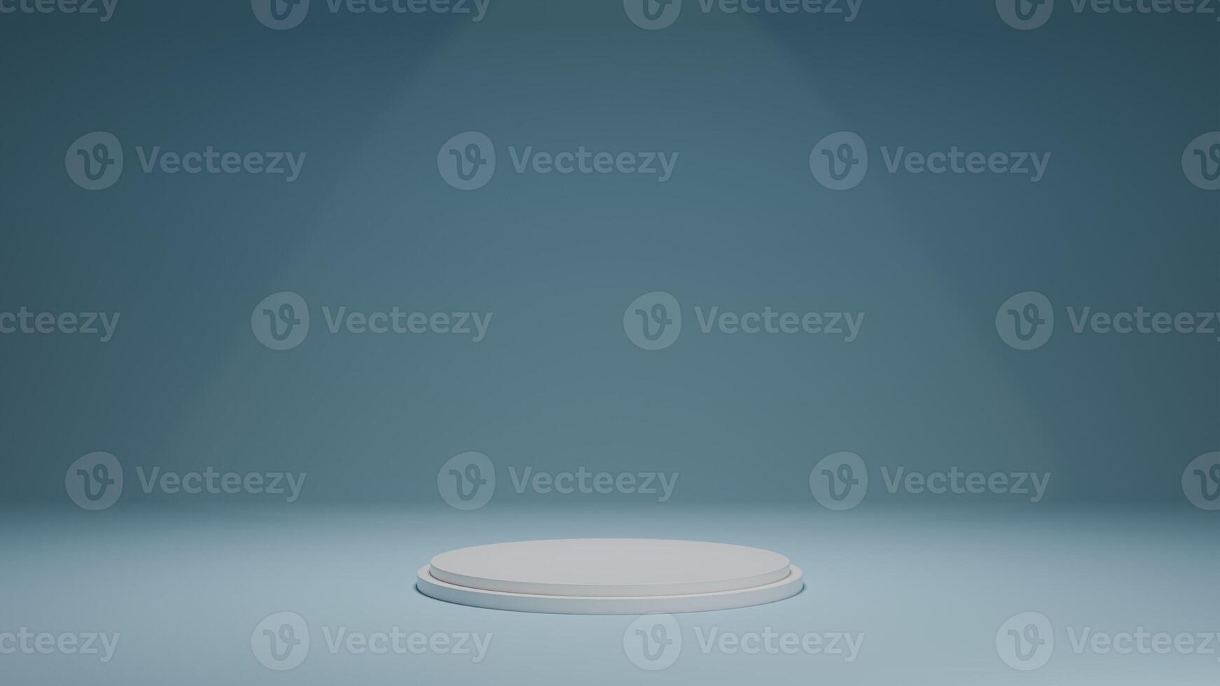 3D Rendering pastel blue background with white podium photo