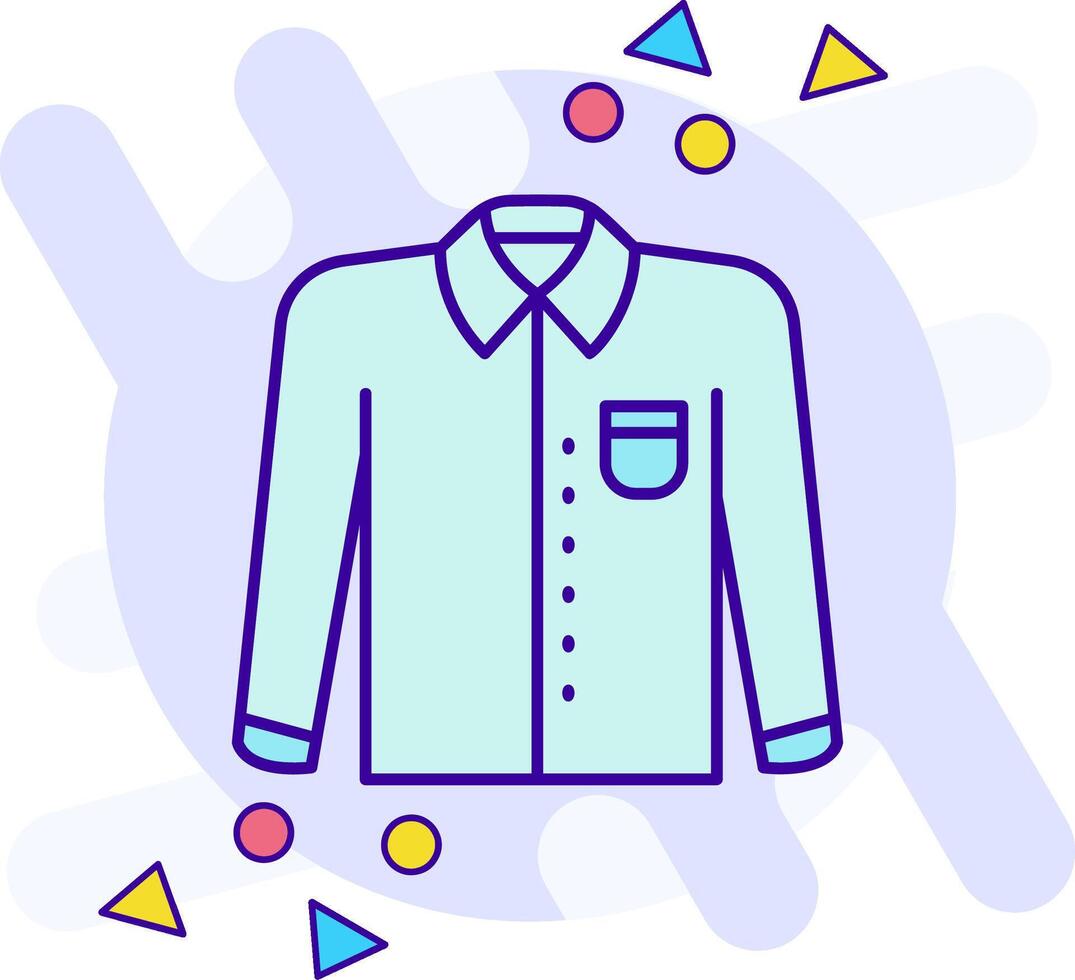 formal camisa estilo libre icono vector