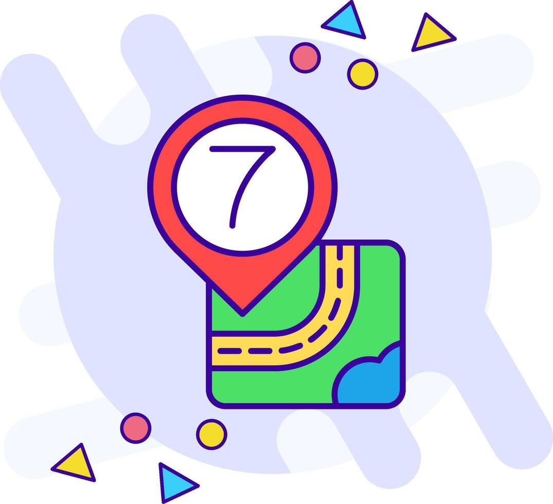 Seven freestyle Icon vector