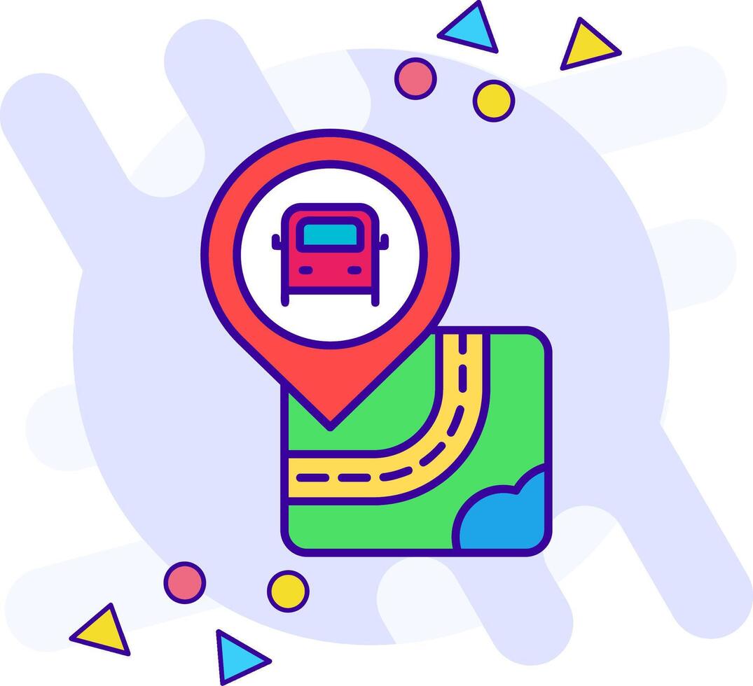 Bus stop freestyle Icon vector