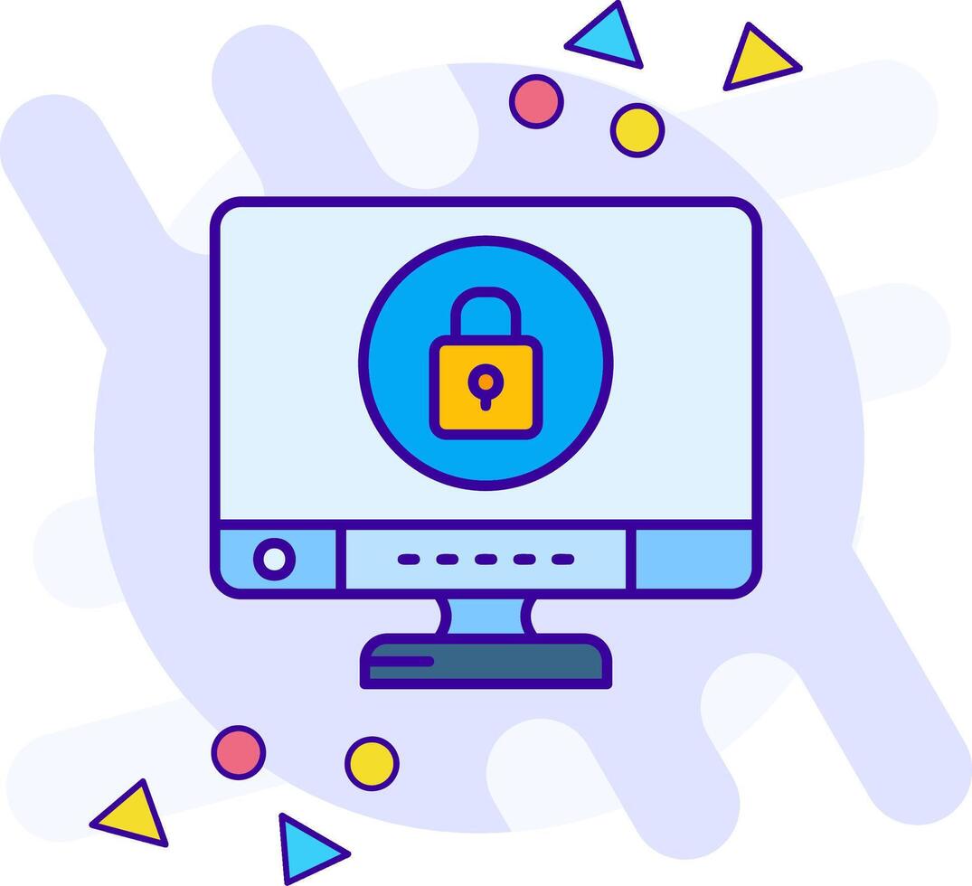 Lock freestyle Icon vector