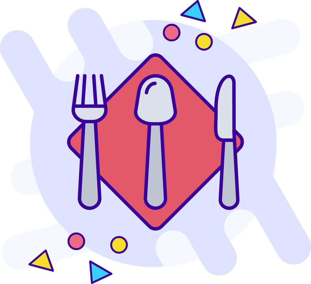 Cutlery freestyle Icon vector