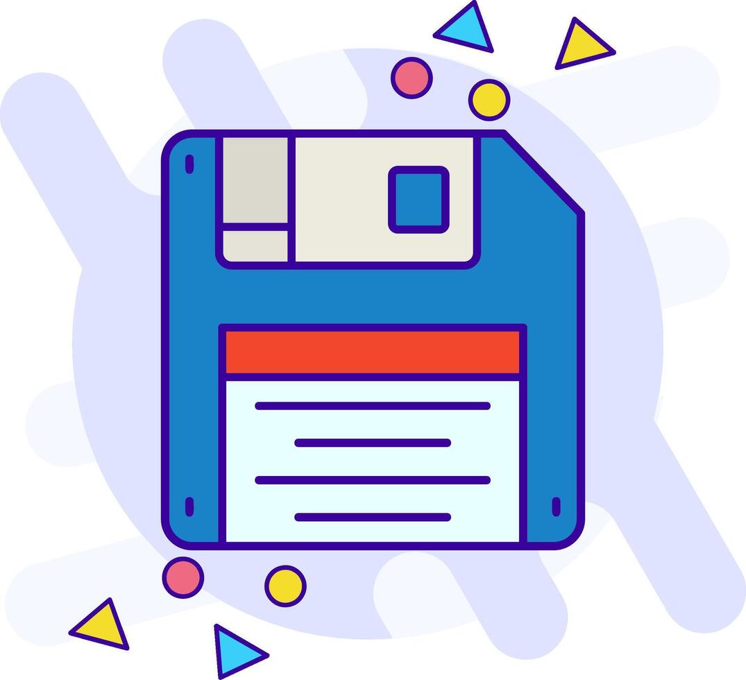 Floppy disk freestyle Icon vector