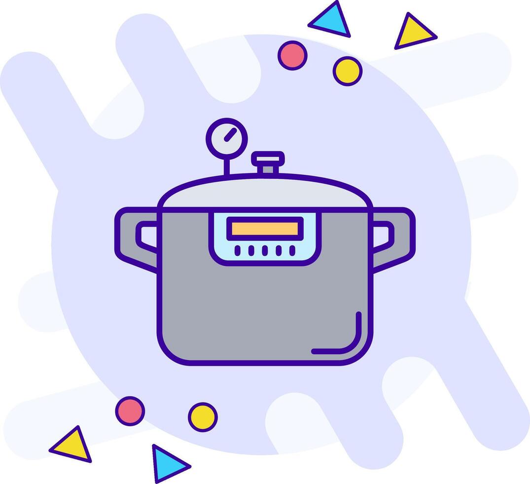 presión Horno estilo libre icono vector