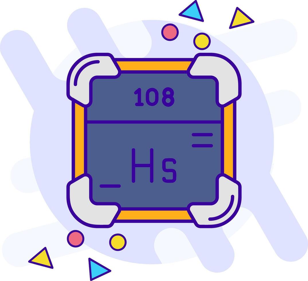 hassium estilo libre icono vector