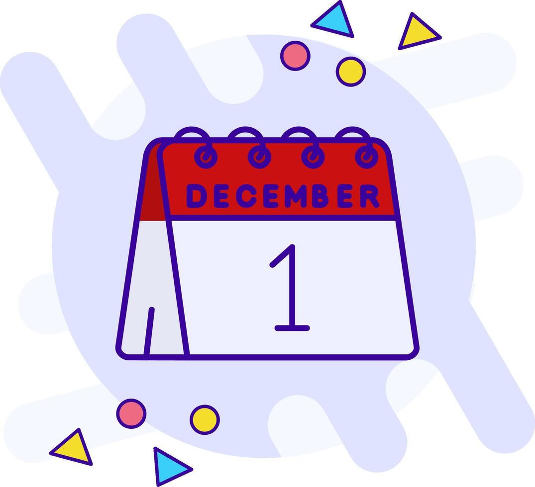 1st of December freestyle Icon vector