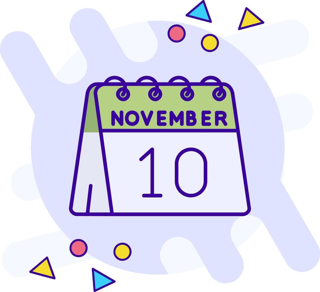 10th of November freestyle Icon vector