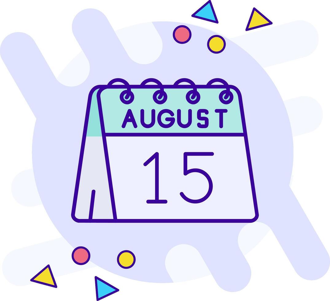 15th of August freestyle Icon vector