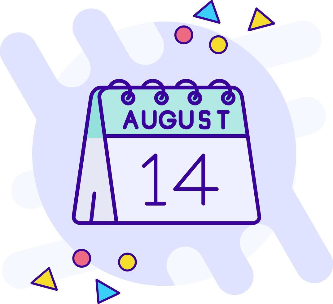 14th of August freestyle Icon vector