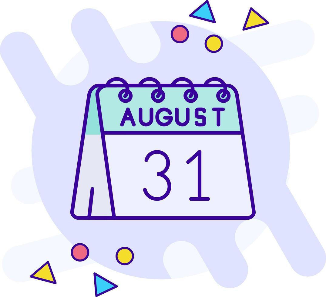 31st of August freestyle Icon vector