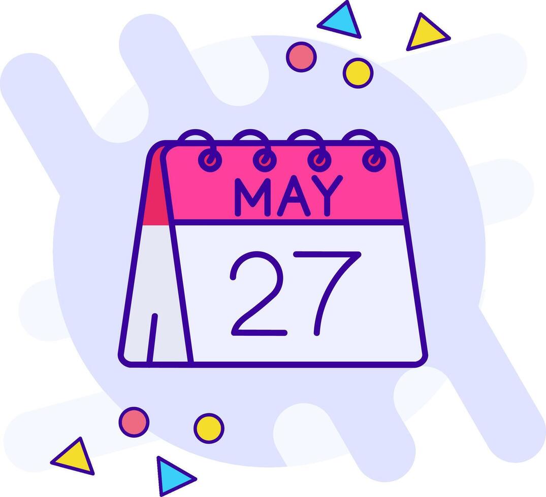 27th of May freestyle Icon vector