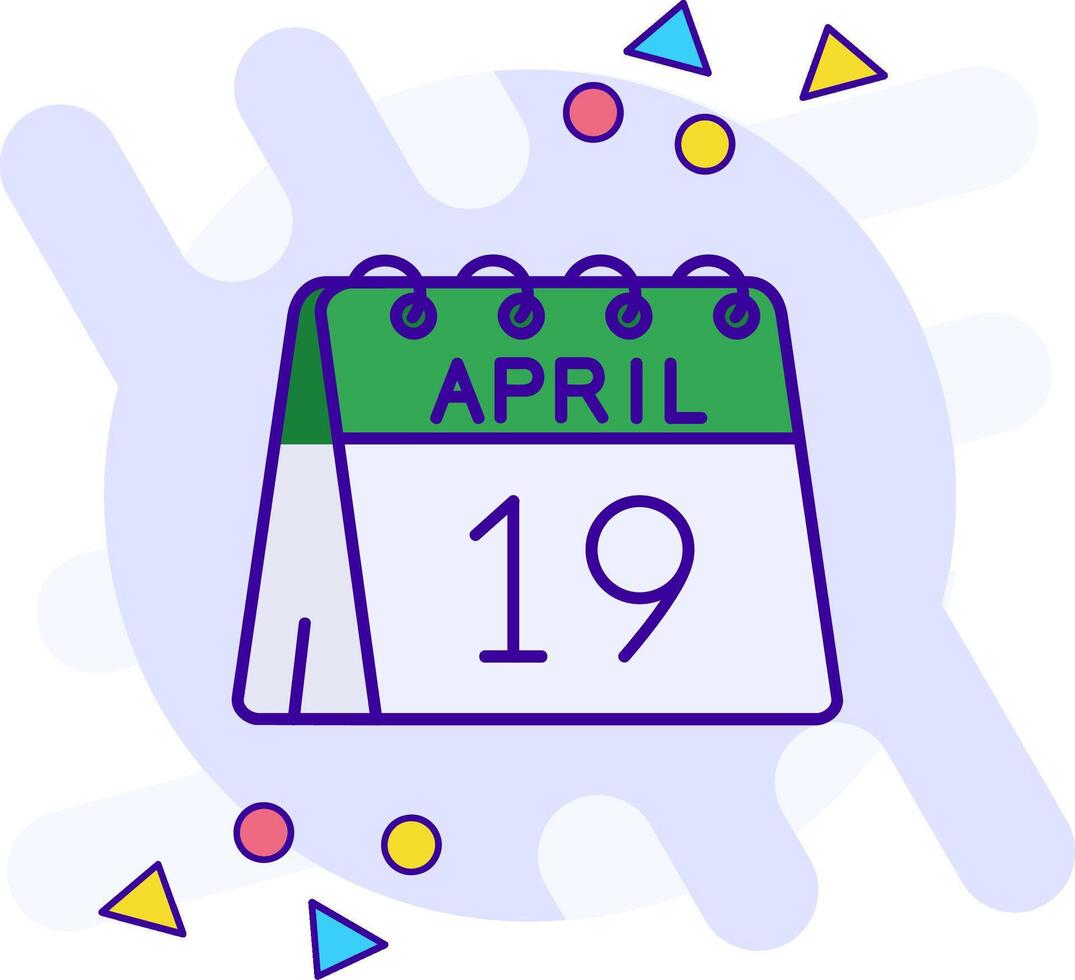19th of April freestyle Icon vector