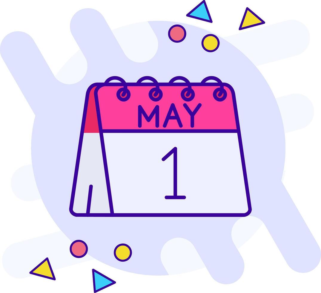 1st of May freestyle Icon vector