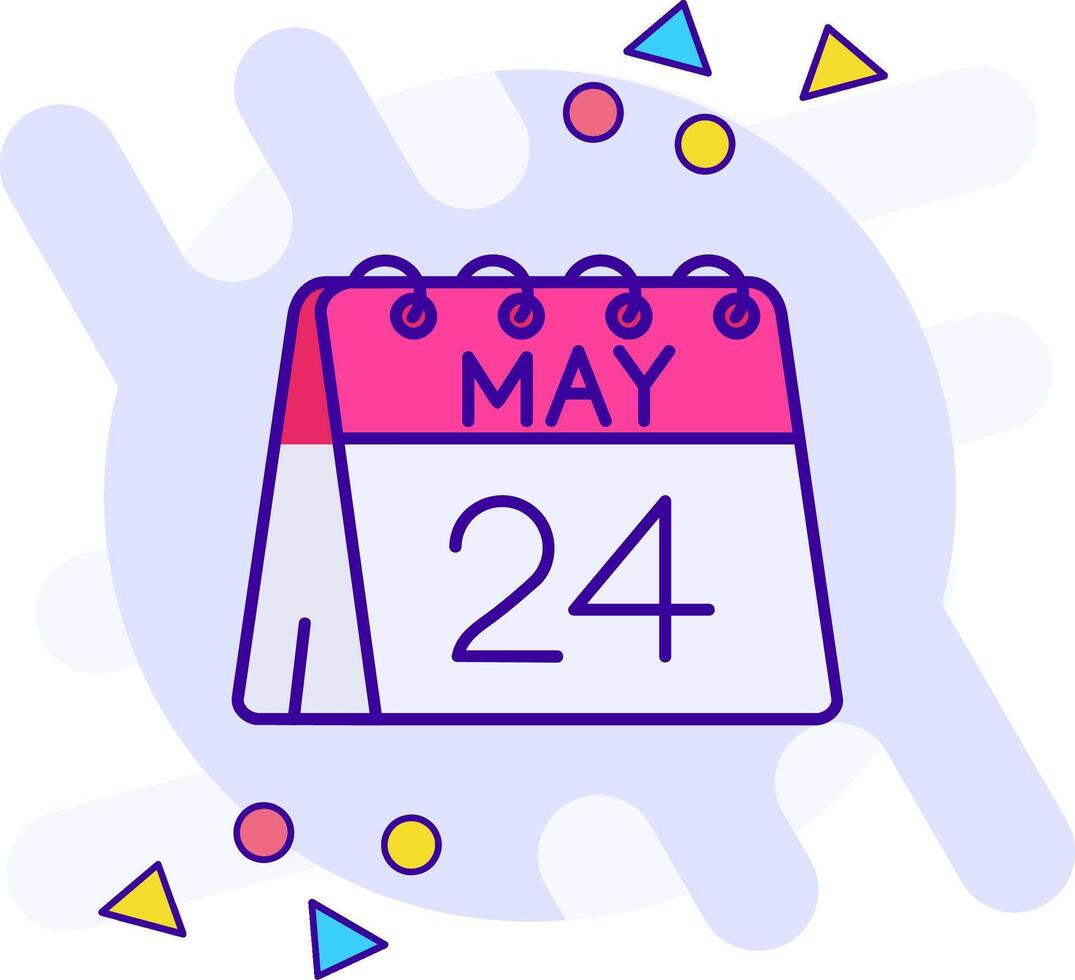 24th of May freestyle Icon vector
