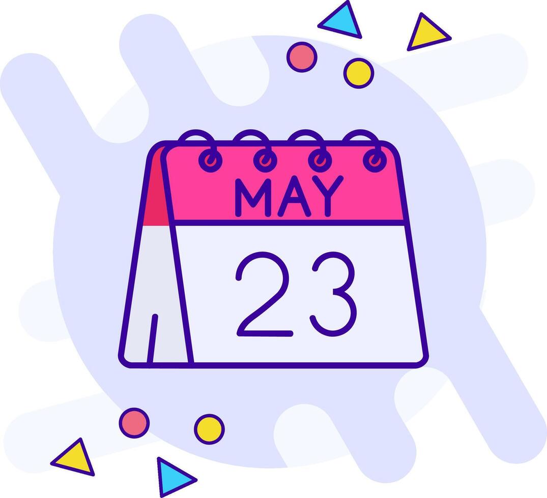 23rd of May freestyle Icon vector