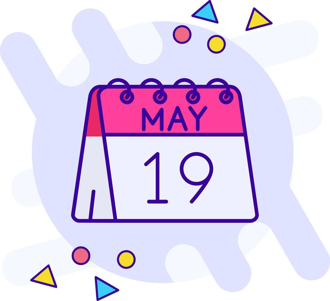 19th of May freestyle Icon vector