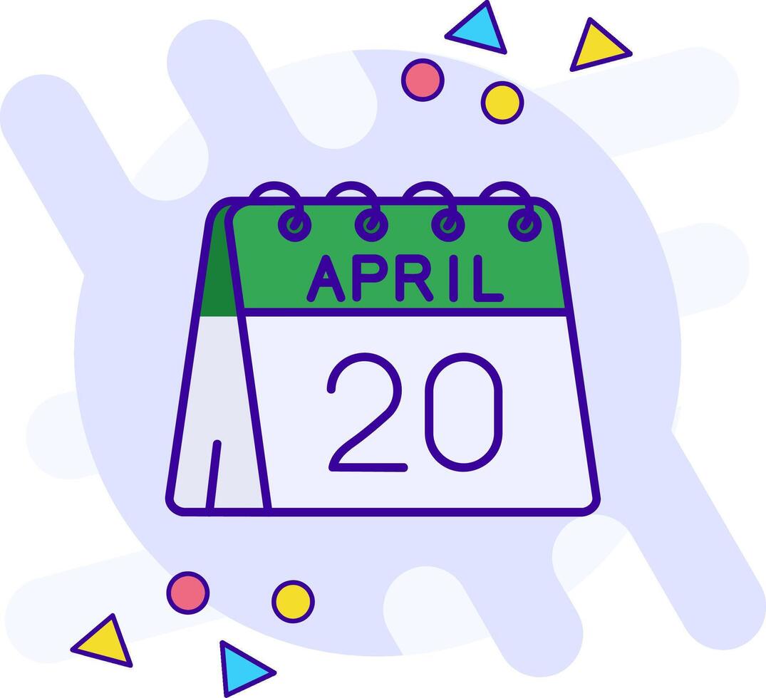 20th of April freestyle Icon vector