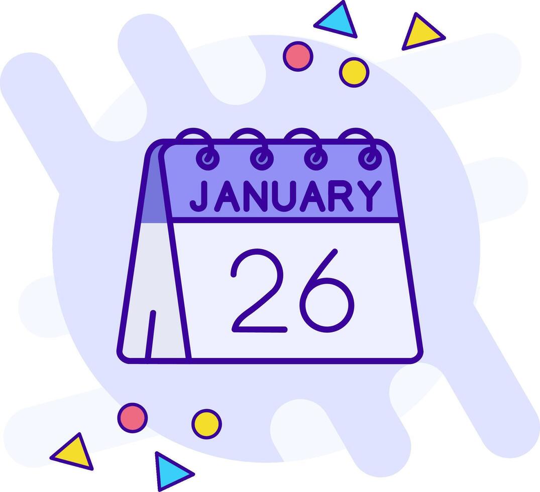 26th of January freestyle Icon vector