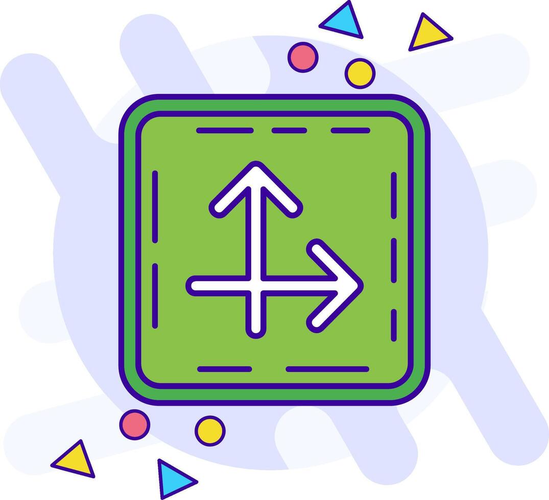 Intersect freestyle Icon vector