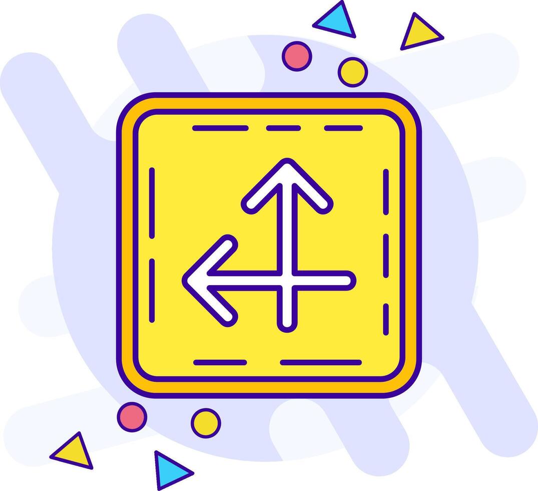 Intersect freestyle Icon vector
