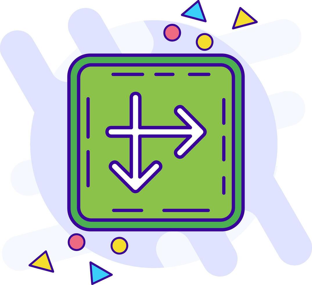 Intersect freestyle Icon vector