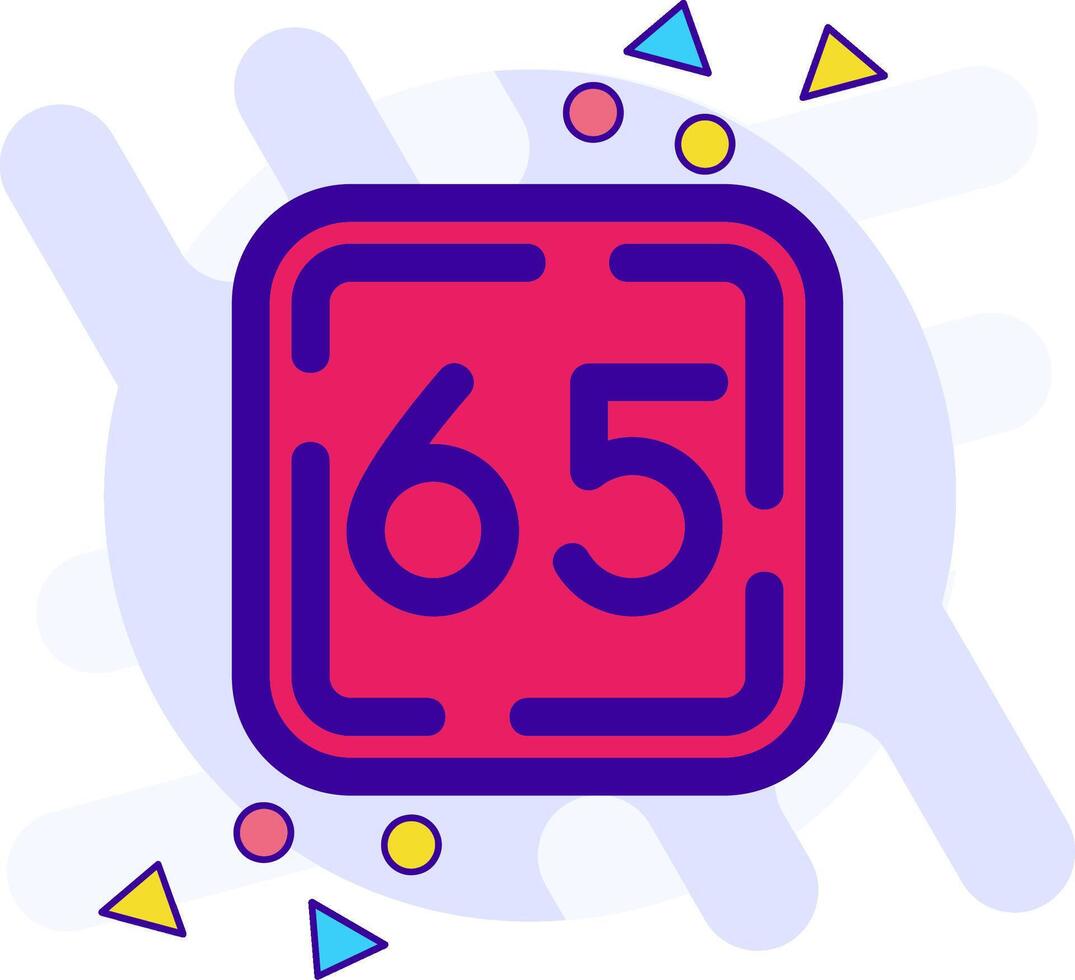 Sixty Five freestyle Icon vector