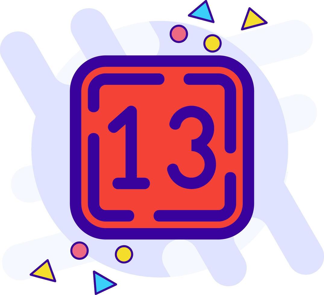 Thirteen freestyle Icon vector