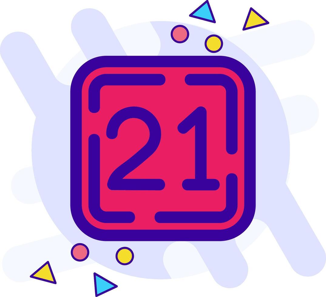 Twenty One freestyle Icon vector