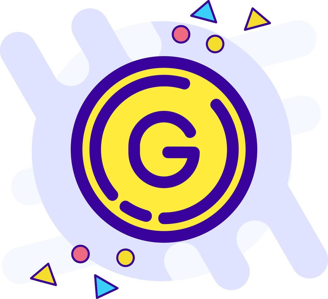 Letter g freestyle Icon vector