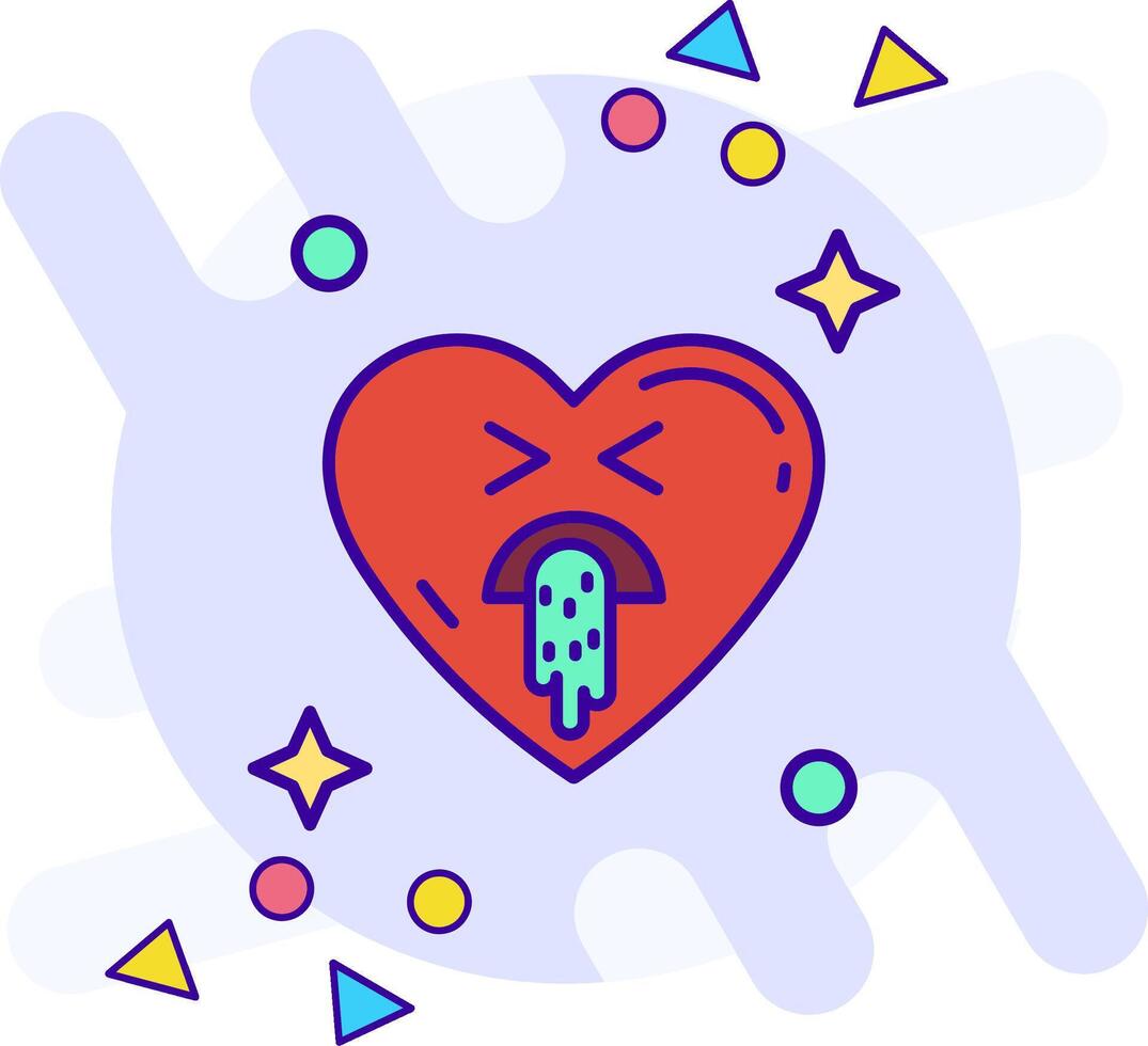 Vomit freestyle Icon vector