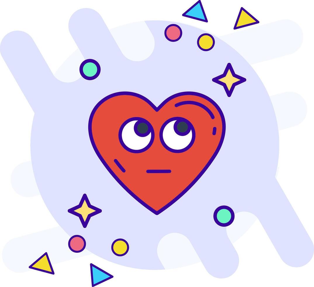 Rolling eyes freestyle Icon vector