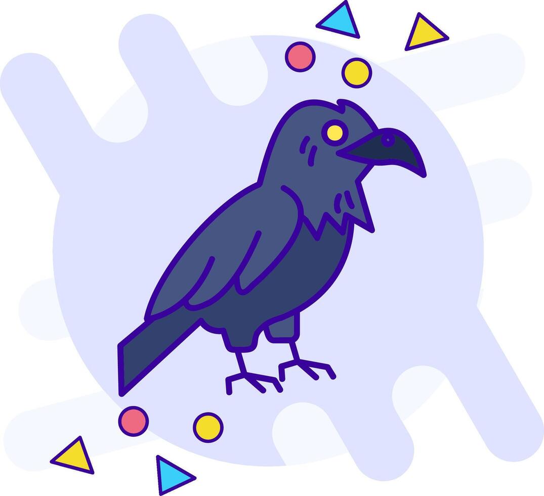 cuervo estilo libre icono vector