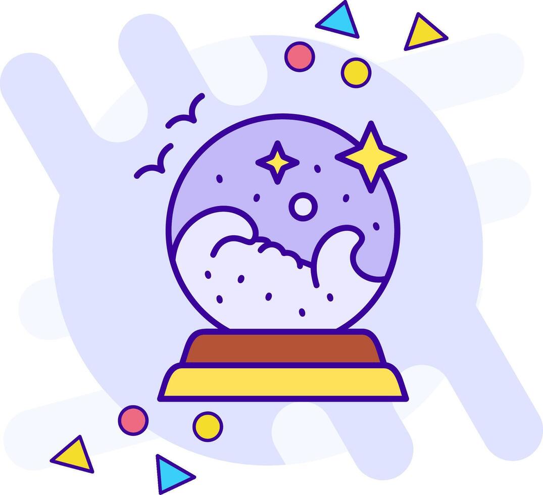 Crystal ball freestyle Icon vector