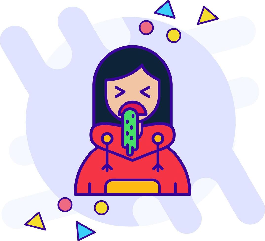 Vomit freestyle Icon vector