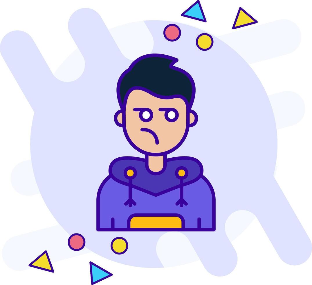 Suspicious freestyle Icon vector