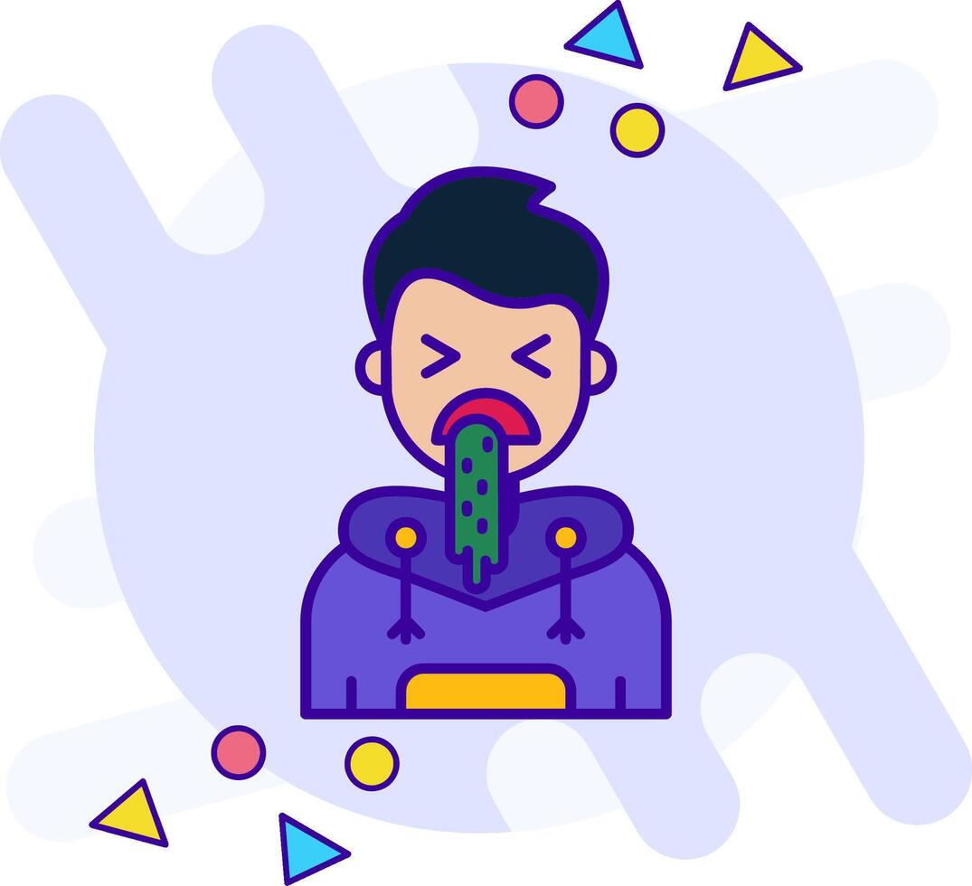 Vomit freestyle Icon vector