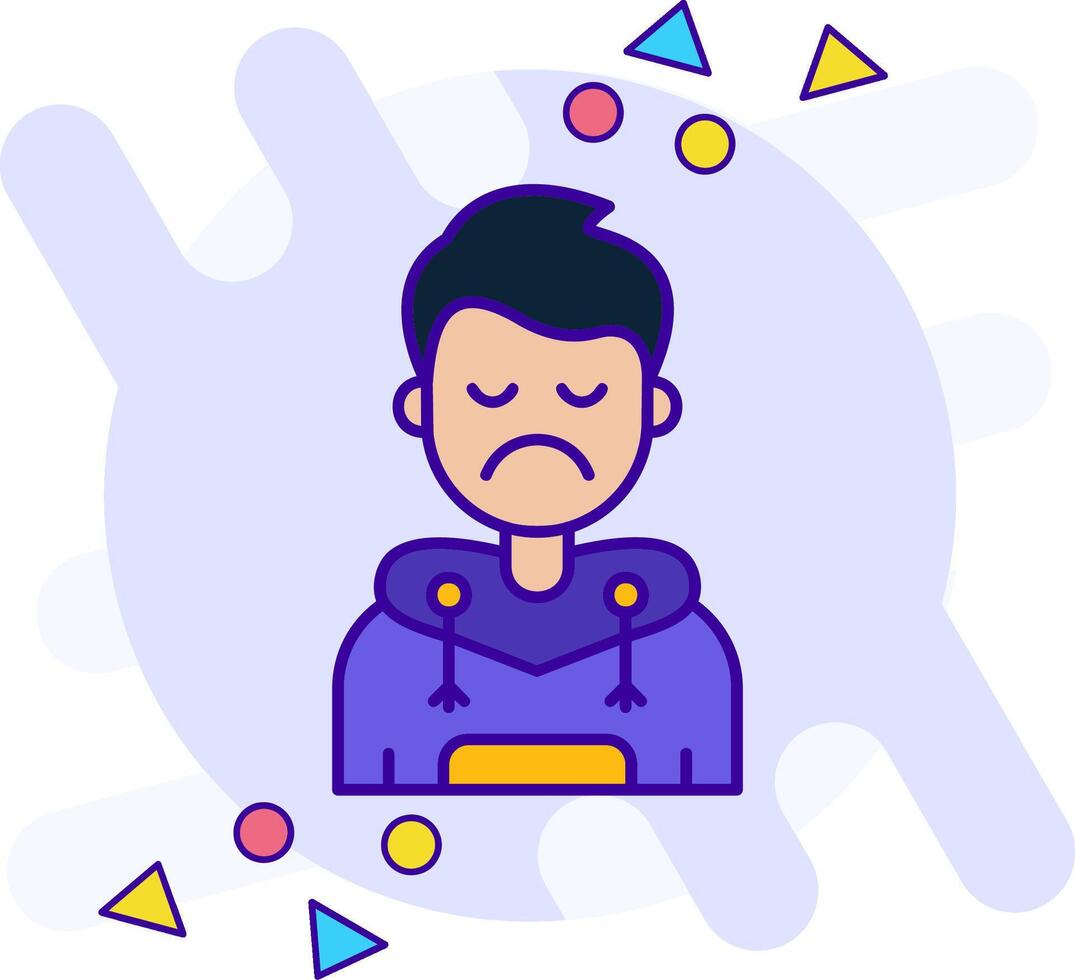 Sad freestyle Icon vector