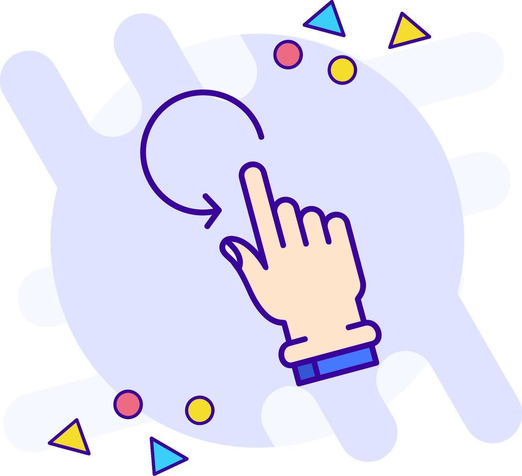 Rotate freestyle Icon vector