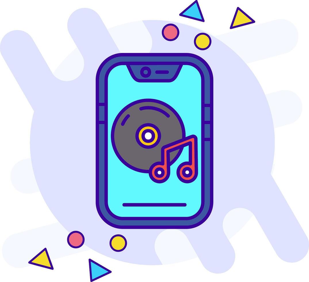 Music player freestyle Icon vector