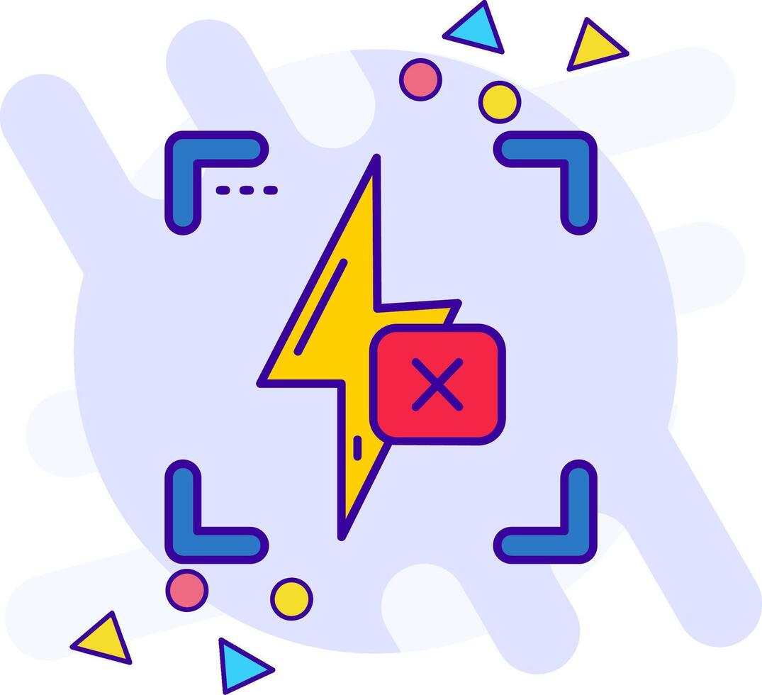 Flash off freestyle Icon vector