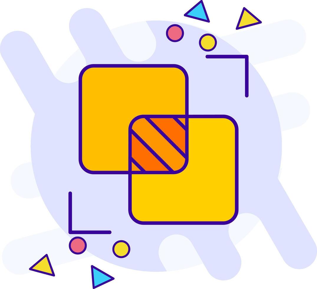Intersect freestyle Icon vector