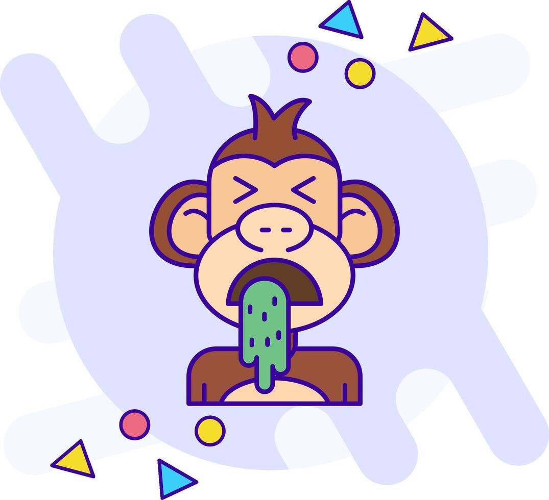 Vomit freestyle Icon vector